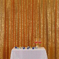 Eternal Beauty Gold Sequin Wedding Backdrop Photography Background Party Curtain, 10Ft X 10Ft