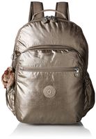 Kipling Seoul Go Laptop, Padded, Adjustable Backpack Straps, Zip Closure, Metallic Pewter