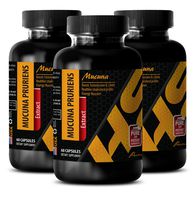 Mood and Energy Booster - MUCUNA PRURIENS Extract - antioxidant Vitamins for Women - 3 Bottles 180 Capsules