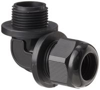 Morris Products 22586 Right Angle Nylon Cable Gland, 0.51" -0.63" Cable Range, 3/4" NPT Thread