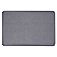 Quartet Bulletin Board, Fabric, 3 x 2 Feet, Office Bulletin Boards, Contour Navy Blue Plastic Frame (7693BE)