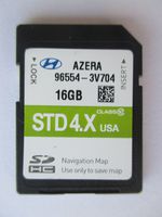 3V704 2016 2017 Hyundai AZERA Navigation MAP Sd Card,GPS UPDATE, U.S.A OEM PART # 96554-3V704 STD 4X OEM PART