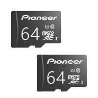 Pioneer 64GB microSD Classic with Adapter - C10, U1, Full HD Memory Card (2 Pack)