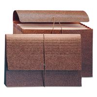 Smead Partition Expanding File Wallet with Flap and Cord Closure, 6 Pockets, 5-1/4" Expansion, Legal Size, Redrope, 10 per Box (72475)