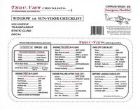 Thru-View Emergency Checklist - Cirrus SR22 / SR20