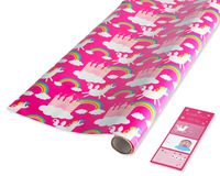 American Greetings Unicorns and Rainbows Wrapping Paper and Gift Tags