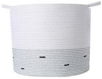 A Little Saga Cotton Rope Basket - Decorative Woven Storage for Blankets, Baby Toys - Bedroom, Guest Room or Nursery Hamper for Laundry - Bathroom Organizer Bin for Towel - Large 17 x 15 Inches