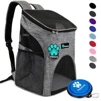 PetAmi Premium Pet Carrier Backpack for Small Cats and Dogs | Ventilated Design, Safety Strap, Buckle Support | Designed for Travel, Hiking & Outdoor Use (Heather Gray)