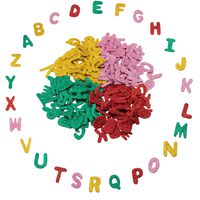 Juvale Glitter Letter Stickers - 208-Piece Self-Adhesive Glitter Letters, 1.46 x 0.94-Inch Glitter Alphabets, for Kids DIY Craft, Multicolored