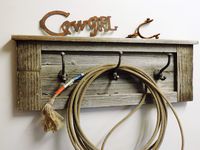 Reclaimed Barn Wood Coat Rack Entryway, Wall Mounted Decorative Hat Rack with Storage Shelf, Country Decor Hanger, Wooden Jacket Holder.- 3, 4, 5, or 6 Coat Hooks. Western AllBarnWood