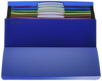 Pendaflex 51068 Desktop File, Six Pockets, Poly, Letter, Blue