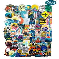 Outdoor Stickers 100-Pack,Gdaya Water Bottle Stickers Aesthetic Trendy Sticker Pack for Teens, Waterproof Vinyl Wilderness Nature Stickers Decal for Luggage Laptop,Computer,Phone,Travel, Extra Durable
