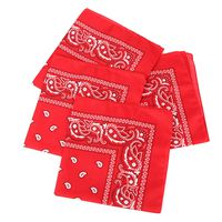Fun Central 12 Pack Bandanas in Bulk for Men, Women, Kids & Dogs - Cowboy Party Favors Supplies - Red