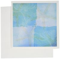 3dRose Aqua and Blue Starfish Collage Beach Theme Art - Greeting Cards, 6 x 6 inches, set of 12 (gc_79348_2)