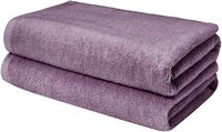 AmazonBasics Quick-Dry Bathroom Towels, Bath Sheet, Lavender
