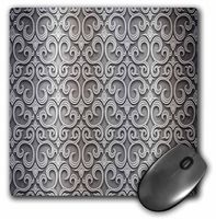 3dRose LLC 8 x 8 x 0.25 Silver Metal Scallops Mouse Pad (mp_80649_1)