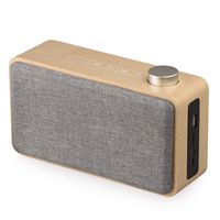 Bluetooth Speaker Wooden Portable Wireless Bluetooth 4.2 Touch Speaker 8H Playtime with HD Sound and Bold Bass for Smarter Phone,Tablet, TV - Brown