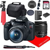 Canon EOS Rebel T7 DSLR Camera w/ 18-55mm F/3.5-5.6 is II Lens + 32GB SD Card + More