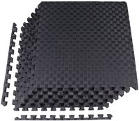 BalanceFrom 1" EXTRA Thick Puzzle Exercise Mat with EVA Foam Interlocking Tiles for MMA, Exercise, Gymnastics and Home Gym Protective Flooring (Black)