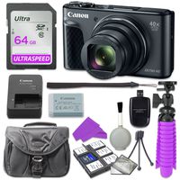 Canon PowerShot SX730 Digital Camera with 64GB SD Memory Card + Accessory Bundle