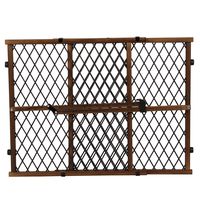 Evenflo Position and Lock Farmhouse Pressure Mount Gate, Dark Wood