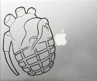 Anatomical Heart Explosive Bomb MacBook Laptop Vinyl Decal Sticker Car Window Grenade Veins Love Romance Punk Hardcore Explode Explosion