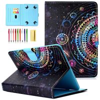 LittleMax 10 Inch Universal Tablet iPad Andriod Case, Colorful Cards Slots Folio Flip Kickstand Case Protective Cover Synthetic Leather Shell for All 10 Inch Tablets -1 Astrolabe