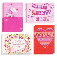 Hallmark Valentines Day Cards Assortment, Happy Hearts (8 Valentine Cards with Envelopes)