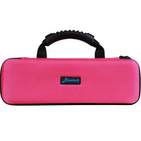 BlueTECH Hard Travel Case for Amazon Echo, with Durable Carrying Handle - Weather Resistant and Shockproof, Fits Speaker and Charger Adapter, Pink