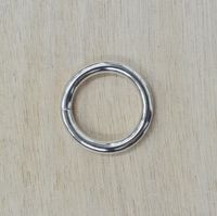 10 pk 2 1/2" Rings Solid Steel Nickel Plated Leather Craft