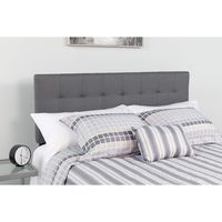 Flash Furniture Bedford Tufted Upholstered Full Size Headboard in Dark Gray Fabric