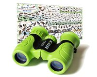 BESPIN Binoculars for Kids 8x21 Bird Watching, High-Resolution Real Optics for Wildlife Watching with Reversible Bird Map - GR -