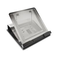 Rolodex Punched Metal and Wood Laptop Desk Stand, Black and Gunmetal (82448)