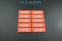 10 PCS 2 4 6 GAUGE HEAT SHRINK TUBE 1/2 X 1.5 INCH RED ENNIS ELECTRONICS TUBING RING TERMINAL