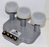 Triple LNB for 18"X20" Directv Dish with built in 4 room multi-switch