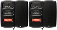 KeylessOption Keyless Entry Remote Case Shell Button Pad Outer Cover Repair For Mitsubishi (Pack of 2)