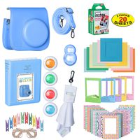 The Ultimate Accessories Kit Bundle Fujifilm Instax Mini 9 Instant Film Camera | Includes Leather Camera Case + 20 Sheets Instant Film + Photo Album + Frames + Close-Up Selfie Lenses + More