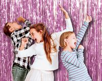 Baby Light Pink Metallic Foil Fringe Curtains 3 x 8 Feet Tinsel Pack of 4 Photo Booth Props Backdrop for Baby Shower Birthday Engagement Gender Reveal Party Supplies