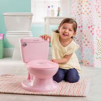Summer Infant My Size Potty (Pink) - Training Toilet for Toddler Girls - with Flushing Sounds and Wipe Dispenser