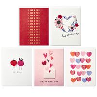 Hallmark Valentines Day Cards Assortment (5 Valentine Cards with Envelopes)