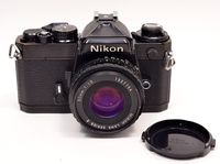 Black Nikon FE SLR film camera
