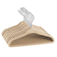 ZOBER Premium Kids Velvet Hangers (11" Inch - 30 Pack) Non Slip Baby Hangers, Ultra Slim Space Saving Childrens Hangers - 360° Swivel Hook, Strong & Durable Infant/Toddler Hangers (Small - Ivory)