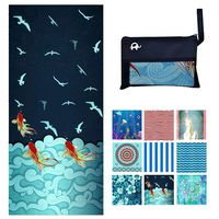 Elite Trend Microfiber Beach Towel for Travel:Oversized XL 78 x 35, 63x63,71x31Inch Quick Drying, Lightweight, Fast Dry Shower & Body Towels, Sand Free (Koi Fish, Extra Large (78X35-INCH))
