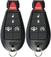 KeylessOption Keyless Entry Remote Car Key Fob Alarm for Ram 1500 2500 3500 Air Suspension, GQ4-53T (Pack of 2)