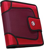 Case-it Open Tab Hook Loop Closure 2-Inch Binder with Tab File, Red, S-816-RED