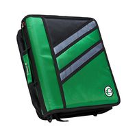 Case-it Z-Binder 2-in-1 1.5-Inch D-Ring Zipper Binder, Kelly Green, Z-176-KGRE