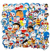 Kids Love Doraemon Anime Catoon Stickers(60pcs) Snowboard Laptop Luggage Car Motorcycle Bicycle Fridge DIY Styling Vinyl Home Deco (Doraemon)