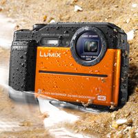 Panasonic DC-TS7D Lumix TS7 Waterproof Tough Camera, 20.4 Megapixels, 4.6X Zoom Lens, USA, with 3" LCD, Orange