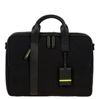Bric's Men's Moleskine Laptop|Tablet Business Briefcase, Black, One Size