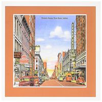 3dRose Wabash Avenue, Terre Haute, Indiana Street Scene with Antique Cars - Greeting Cards, 6 x 6 inches, set of 12 (gc_169885_2)